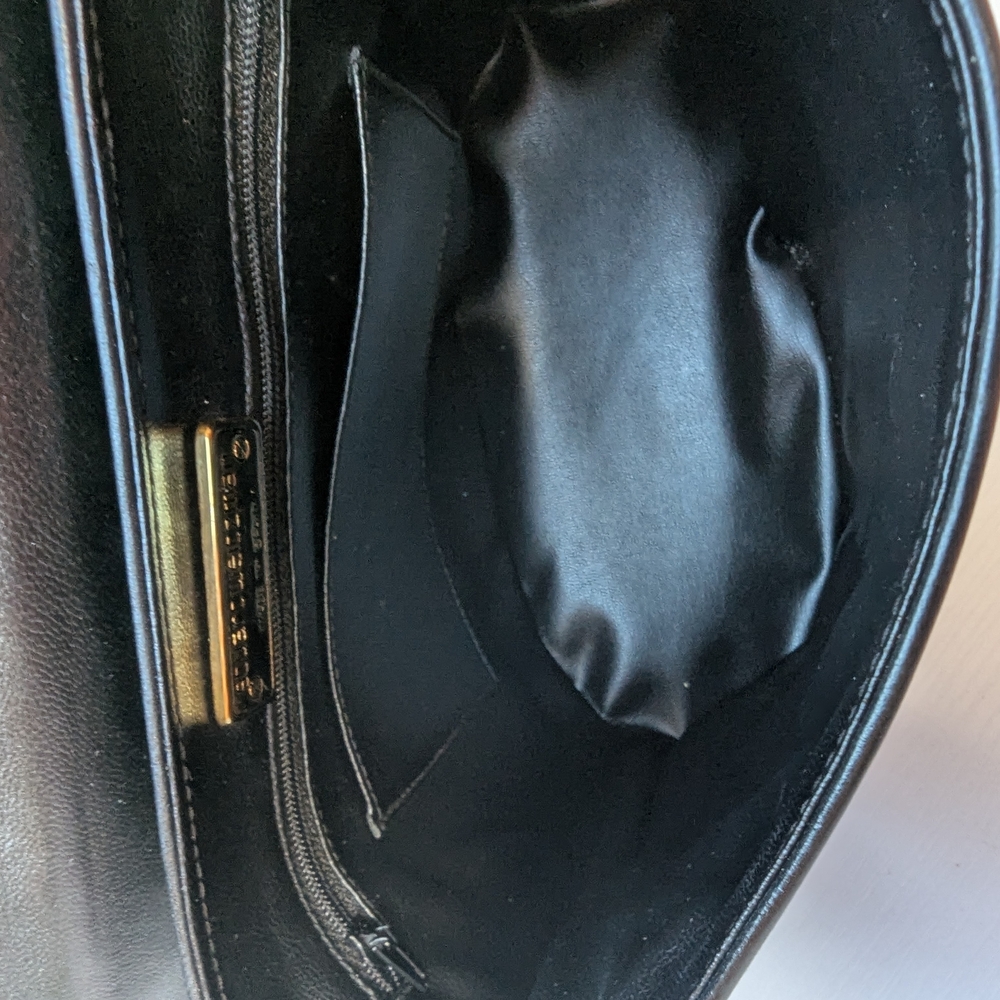 Stuart Weitzman Black Crossbody Bag with Gold Stitching - Picture 12 of 13